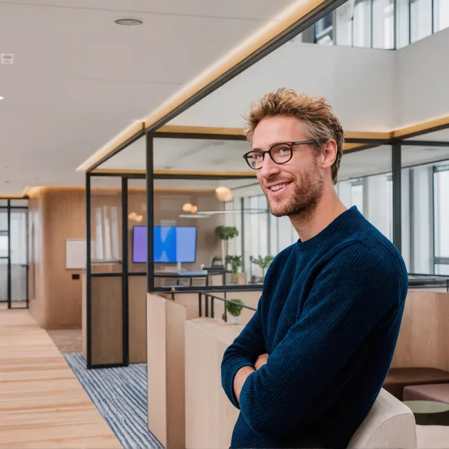 Man in de opleiding zorgtechnologie van Habeo+