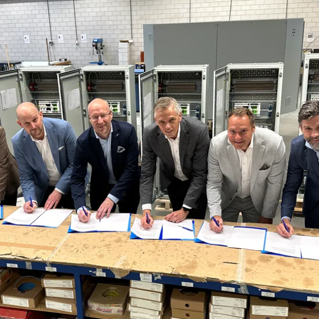 Tekenmoment opleiding Technicus gebouwautomatisering met Habeo+, Rensen, Regel partners, Numan & Kant, Kuijpers, Kropman