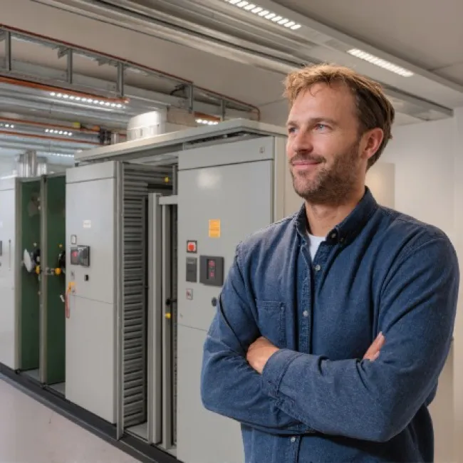 Man die de beste opleiding hogere installatietechniek heeft gevolgd bij Habeo+