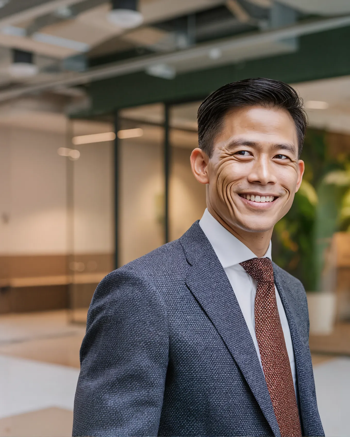 Man in pak in kantooromgeving voor de opleiding Masterclass Soft controls bij Habeo+.